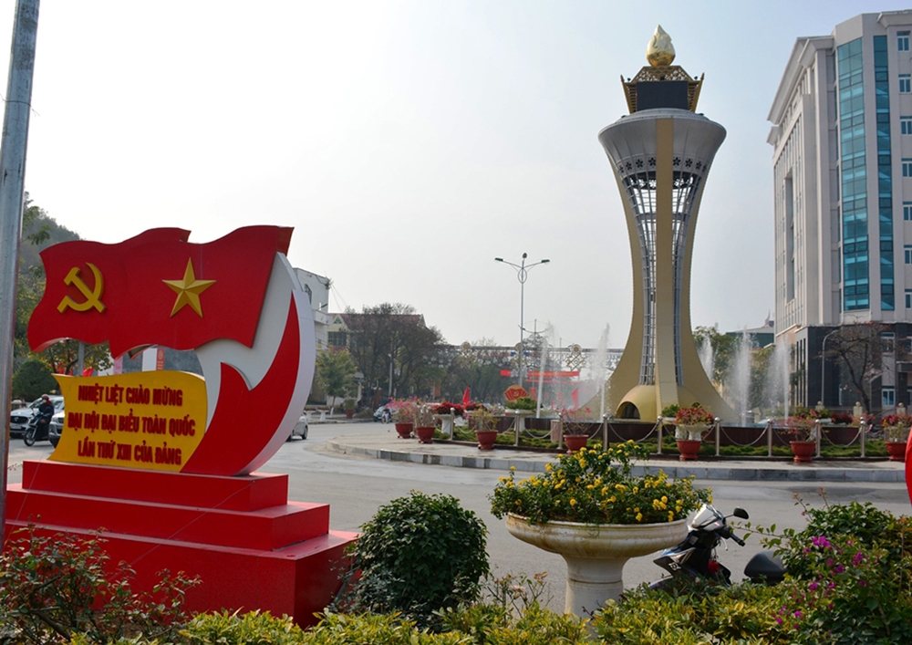 Một góc thành phố Điện Biên Phủ.
